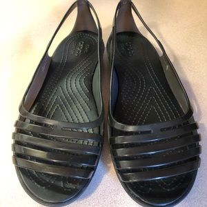 Ladies Black Crocs Sandals Sz. 10.